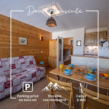 Doux Crepuscule - Au Bord Des Pistes - Parking Lägenhet Enchastrayes Exteriör bild